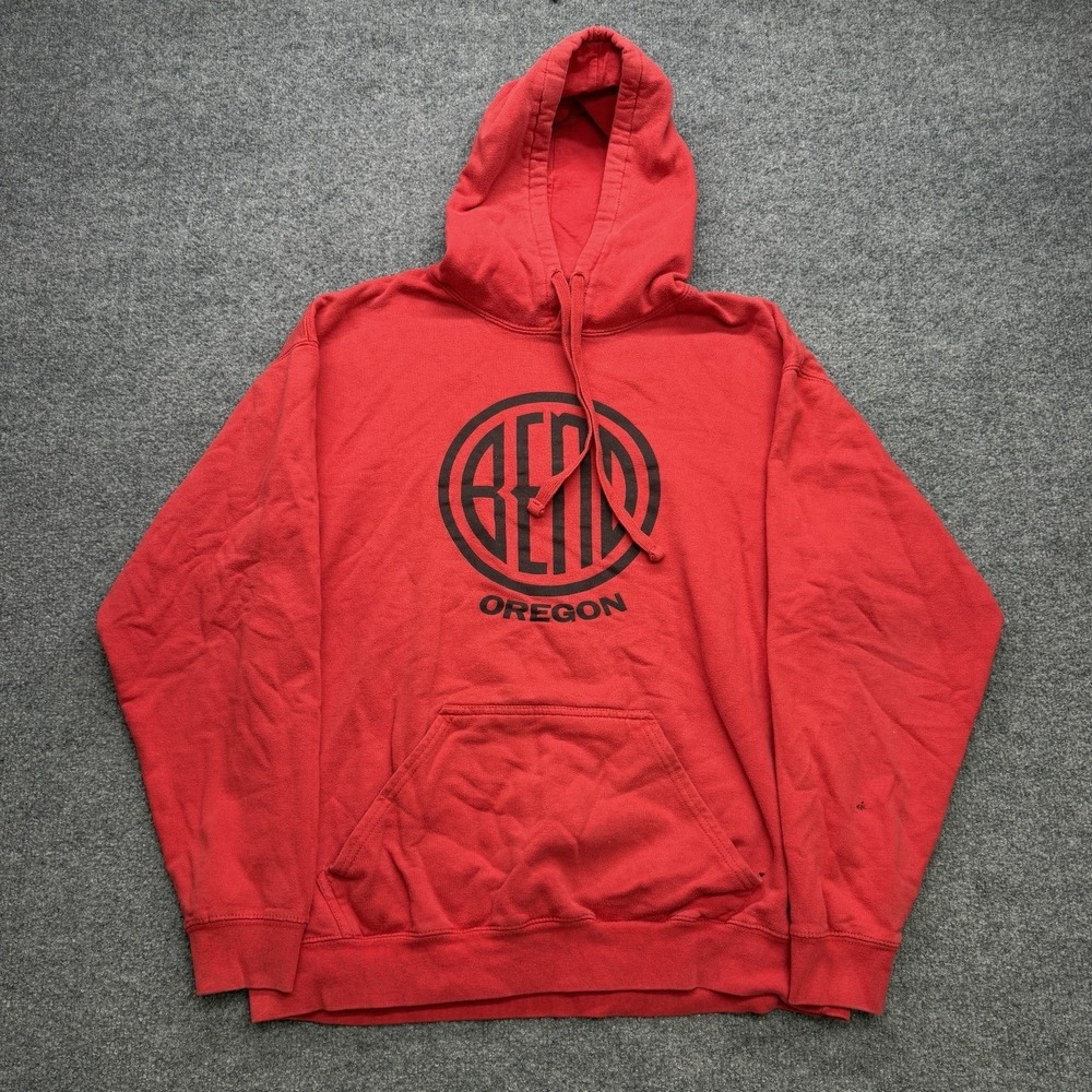 Oregon Hoodie Men's Size Large Red/Black Vintage Y2K